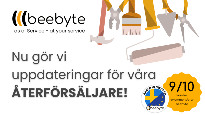 Nu gör vi uppdateringar för våra återförsäljare!