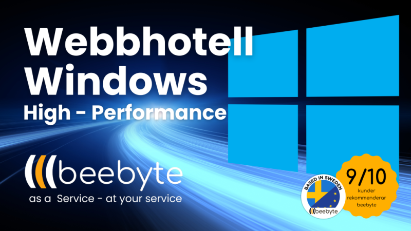 Nu lanseras Webbhotell Windows High-Performance